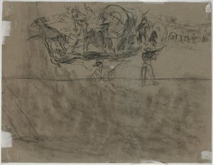 Bir Vagon Treni İçeren Çatışma [verso] by Winslow Homer
