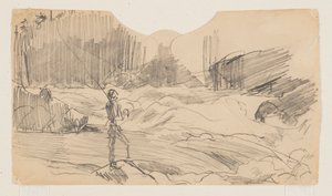 "Ouananiche Balıkçılığı" için Çalışma, St. John Gölü by Winslow Homer