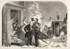 Şükran Günü - Eski Eve Varış, 1858. by Winslow Homer