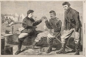 Orduda Şükran Günü - Akşam Yemeğinden Sonra: Wish-Bone, 1864. by Winslow Homer