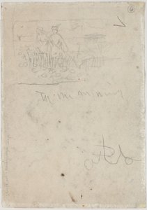 Kampta Şükran Günü [verso], n.d.. by Winslow Homer