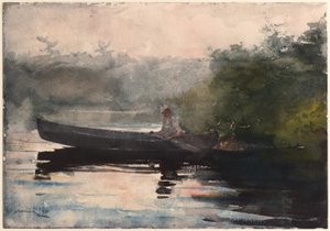 Günün Sonu, Adirondacks by Winslow Homer