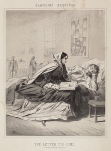 Ev Kampanyası Skeçleri için Mektup. by Winslow Homer