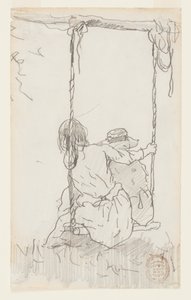 Salıncakta İki Kız by Winslow Homer