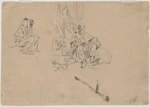 Dinlenen İki Asker [verso], 1862. by Winslow Homer