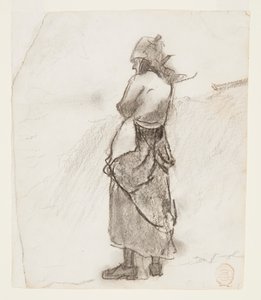 Denize bakan kadın, Cullercoats, İngiltere by Winslow Homer