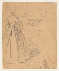 Piyano Önünde Duran Kadın by Winslow Homer