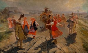 Orel yakınlarında gelin alayı by Wladimir Jegorowitsch Makowski