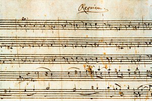 Avusturyalı besteci Wolfgang Amadeus Mozart (1756-1791) tarafından Requiem, K. 626 imza puanı