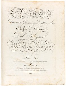 Skorun kapağı Figaro'nun Evliliği, 1806 ve 1810 yılları arasında dört perdelik eğlenceli drama. by Wolfgang Amadeus Mozart