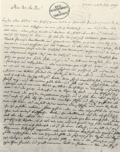 Babaya el yazısıyla yazılmış mektup. Viyana 13 Haziran 1781 by Wolfgang Amadeus Mozart