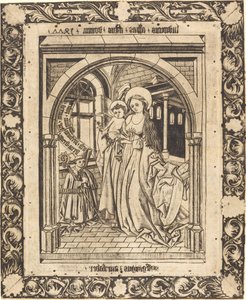 Abbot Ludwig von Churchwalden ile Madonna ve Çocuk by Wolfgang The Goldsmith after Master E.S.