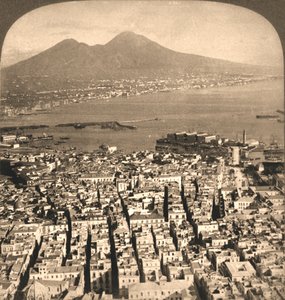 Napoli, Körfez ve Vezüv, İtalya, 1897.