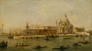 Venedik: Dogana ve Santa Maria della Salute. by Workshop of Francesco Guardi