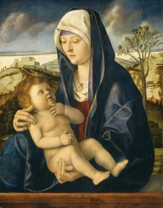 Manzaradaki Madonna ve Çocuk by Workshop of Giovanni Bellini