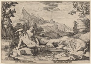 Salmakis ve Hermafrodit by Workshop of Hendrick Goltzius, after Hendrick Goltzius