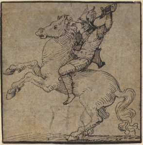 Yetiştirme Atında Rönesans Zırhlı Savaşçı by Workshop of Peter Vischer the Younger