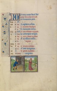 A Man Threshing; Zodiacal Sign of Virgo