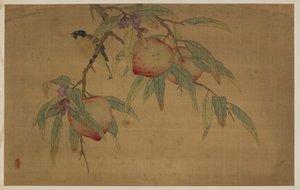 Kuş, Meyve ve Çiçekler, Qing hanedanı, 1741.