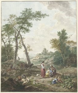 Jacob, Rachel ve Leah ile eğleniyor