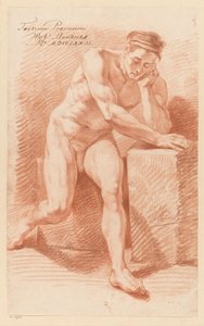 Oturan erkek çıplak, önden bakıldığında (3.lük ödülü 1772)