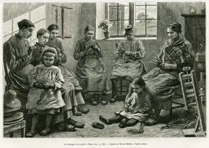 Hasır örgüsünde Sluze vardır. Edouard Charton (1807-1890), Hachette, Paris tarafından yönetilen le tour du monde 1886