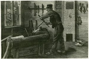 Terneuzen sabotajcısı, tahtaları tıka basa kurmuş, büyütür ve kazar. X.Mellery tarafından, doğadan sonra, 1888