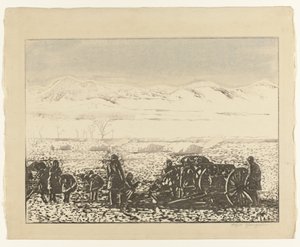 savaş manzarası Senso fukei by Yamagishi Kazue (signed by artist)