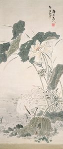 Balıkçıl ve lotus, n.d.