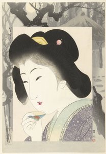 Bahçe köşk Hanarezashiki (nesne üzerindeki başlık) Çağdaş Güzeller (dizi adı) Imasugata (nesne üzerindeki başlık) by Yamamoto Shoun
