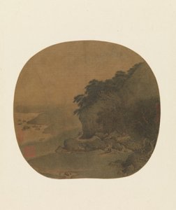 Çam kaplı bir Bluff tarafından Hermitage, 12. yüzyılın ikinci yarısı. by Yan Ciyu