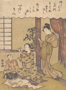 Ev Sahnesi, ca. 1780. by Yanagawa Shunsui