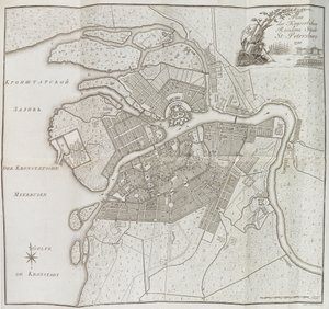 Saint Petersburg haritası, 1790. by Yefim Maximovich Khudyakov