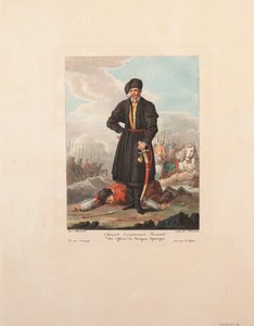 Zaporojya Kazakları Subayı, 1812 by Yegor Karneyev