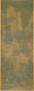 Dağların Derinliğinde Yığılmış Kar (ipek üzerine mürekkep ve renkli) by Ying Lan
