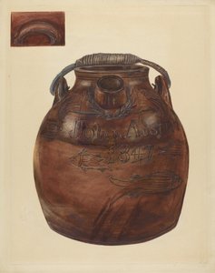 elma şarabı veya su sürahisi by Yolande Delasser