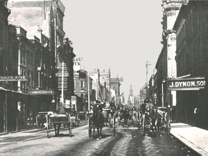 George Street, Sidney, Avustralya, 1895.