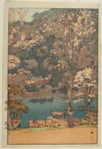 Arashiyama, "Kiraz Çiçeklerinin Sekiz Sahnesi" dizisinden by Yoshida Hiroshi