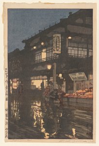 Bir Gece Yağmurundan Sonra Kagurazaka Caddesi by Yoshida Hiroshi