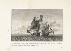 Jan Bart verovert een Hollands fregat bij Texel, 1675 1675 yılının başında, Jean-Bart 2 silahlı bir Galiote