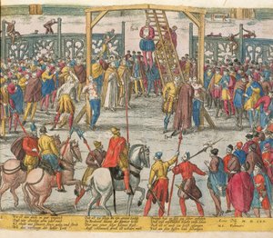Diğer masum insanları hayata döndüren Brabant'ın Büyüsünün İnfazı by Zacharias (school of) Dolendo