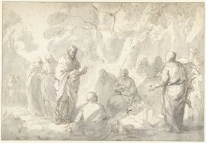 Ruhların göçü hakkında tartışan filozoflar by Zacharias Blijhooft