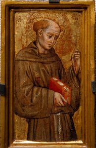 Assisi'li Saint Francois (Aziz Francis) Tablo Zanino di Pietro (1389-1448) 1415 Dim 14x7 cm Assisi, San Francesco Bazilikası Hazinesi Müzesi. Perkins Koleji by Zanino di Pietro