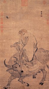 1368-1644 yılları arasında öküze binen laozi by Zhang Lu