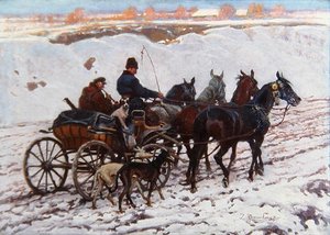 At Arabası (tuval üzerine yağlı boya) by Zygmunt Rozwadowski