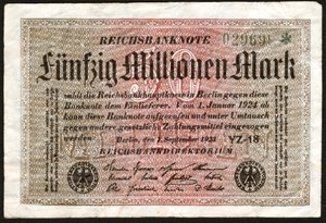 50 Milyon Mark banknot, Almanya by . .