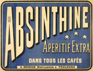 Tüm kafelerde ekstra aperatif absinthine posteri by Frederick (attr. to) Barnard