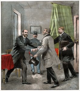 Alfred Dreyfus avukatlarıyla birlikte by . .