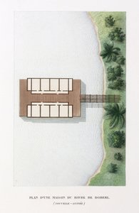 Doreri limanında bir evin Mimari Planı by Frederick (attr. to) Barnard