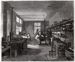 Elektrokaplama atölyesi. Elektrokaplama atölyesi. by Frederick (attr. to) Barnard